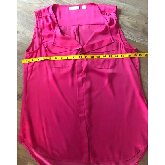 NEW YORK & CO. WOMEN'S MAGENTALIGHT WEIGHT PULLOVER V-NECK TOP SIZE MEDIUM - Picture 5 of 7